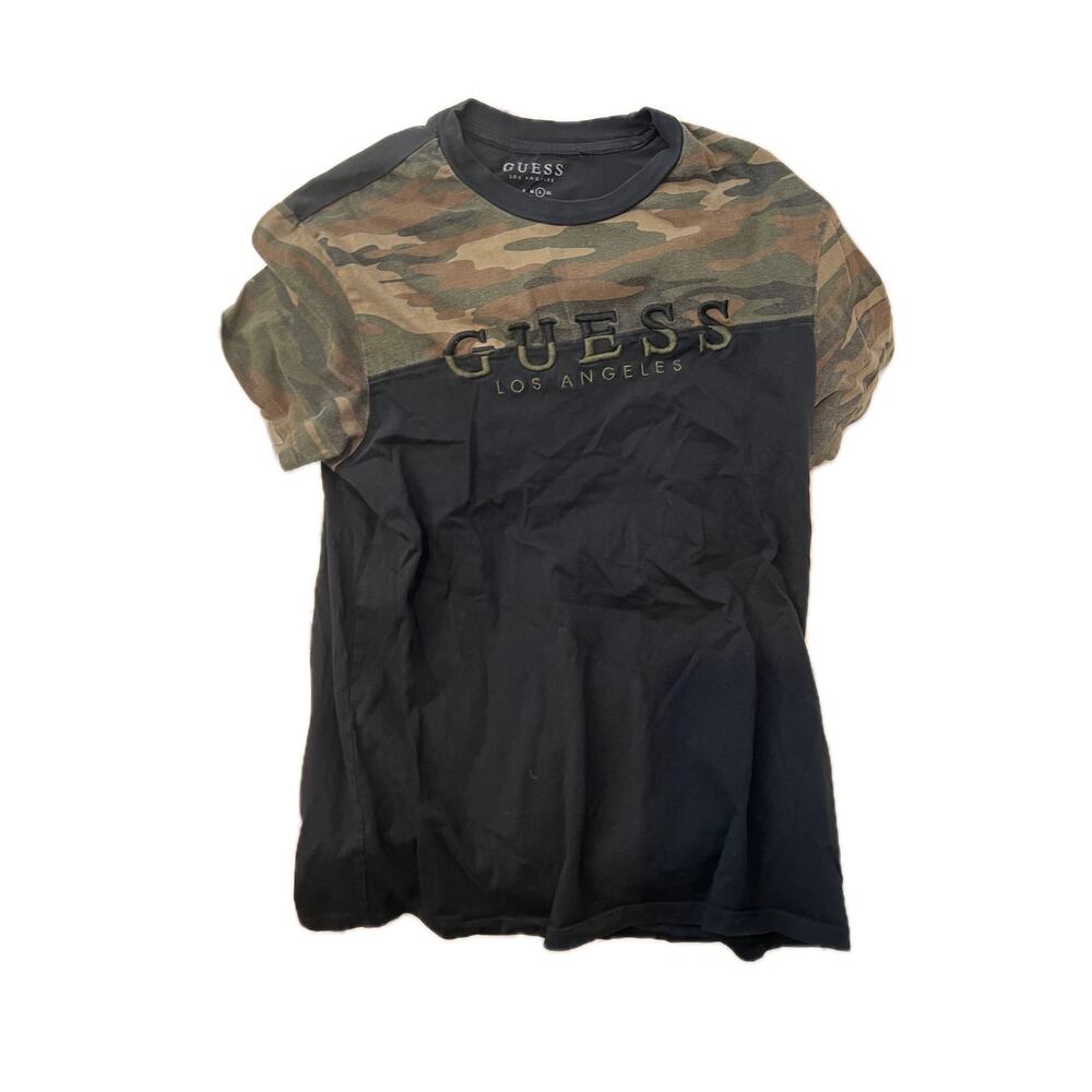 Guess Black Camo T-Shirt, Men's Large
